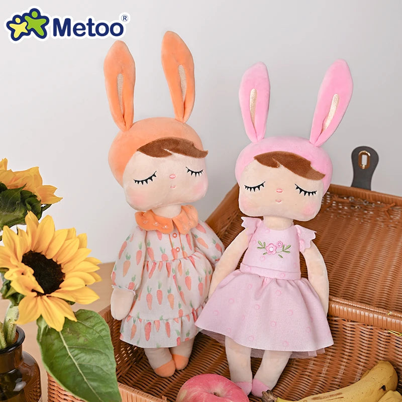 2024 New Metoo Country Style 35cm Angela Doll Plushies for Kids Rabbit Plush Toy Kawaii Kids Birthday Gift